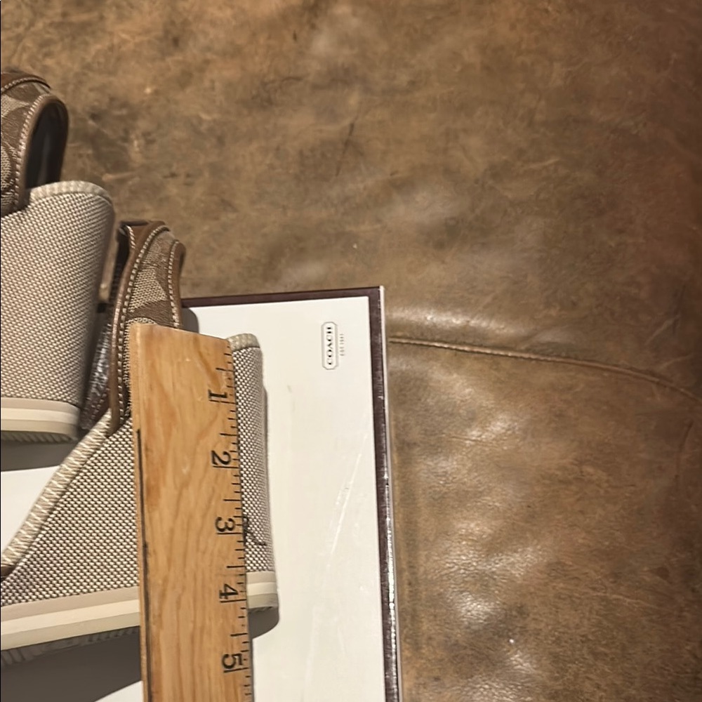 NIB Coach Brown Wedge Shoes, size 8.0 Medium - Picture 8 of 8